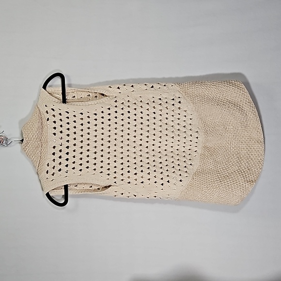 Max Studio Kids Crochet Vest Cardigan Size Girl 10-12 or L - Picture 6 of 9